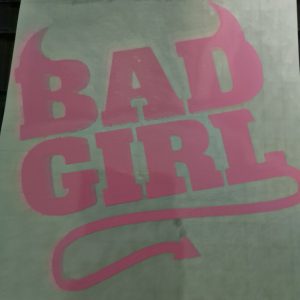 Розов стикер от фолио bad girl