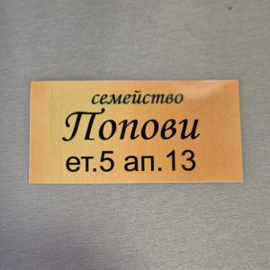 Табелка за пощенска кутия
