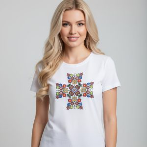 Тениска с шевици кръст