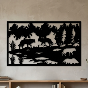 Арт декорация Вълци