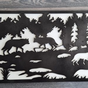 Арт декорация Вълци